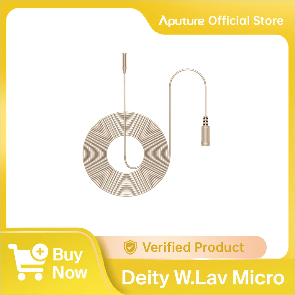 Deity W.Lav Micro 3mm in Diameter 1.8m Cable Length Omni-directional Pre-Polarized Condenser Designed for Movie Making
