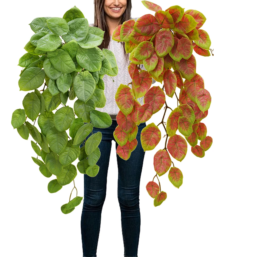 

Artificial Hanging Plants with 70 Leaves Fake Hanging Vines for Indoor Outdoor Decoration Wedding Party Christmas Fall Decor