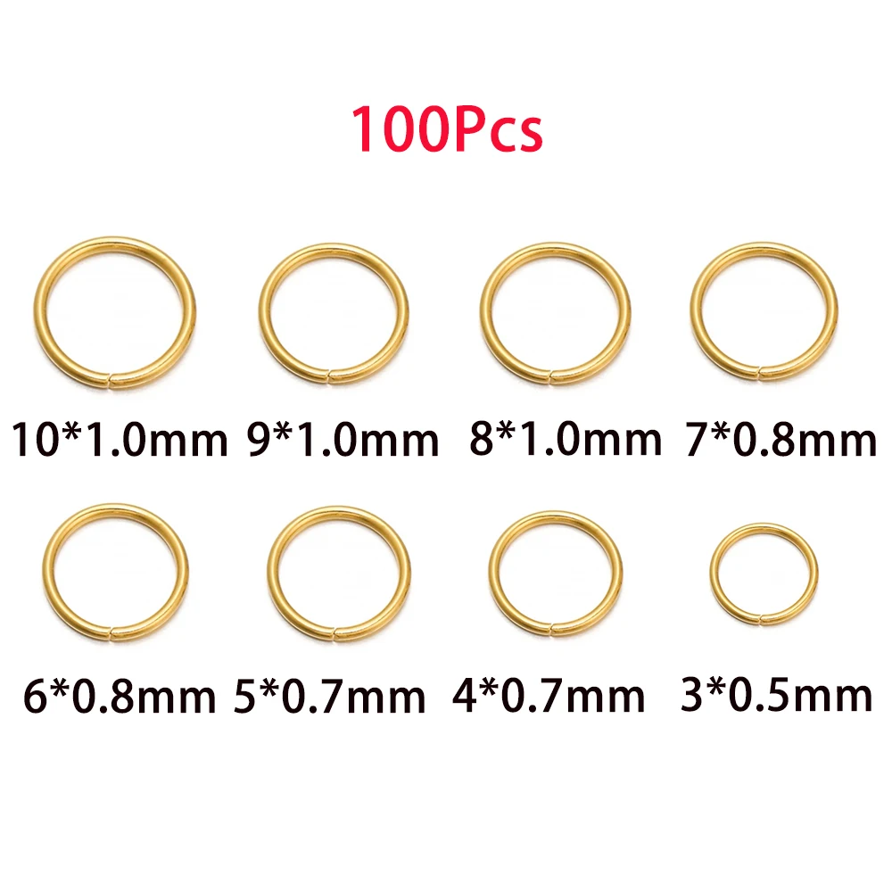 100-200 stks/partij Rvs Open Ringetjes Split Ringen Connectors voor DIY Sieraden Maken Accessoires Benodigdheden Groothandel