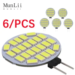 MunLii-G4 Lâmpadas LED para Gama Hood, Substitui, Lâmpada de Halogênio, Luz do Barco, Sem Cintilação, 5730SMD, 3W, 12V, 24V, 24LEDs, 25W, 350LM