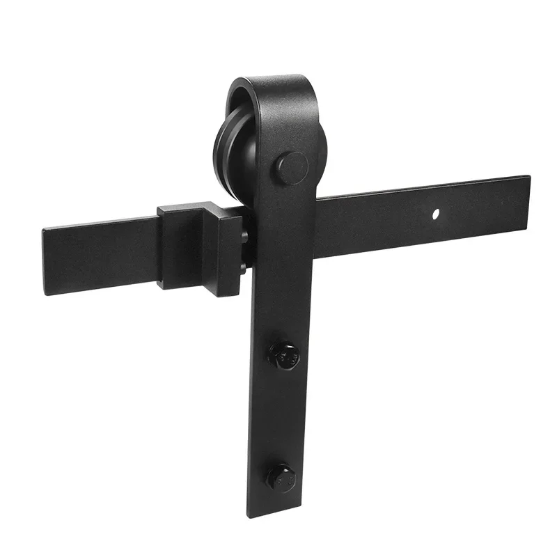 Hanging rail full set of sliding door track pulley sliding door two-way buffer hanger