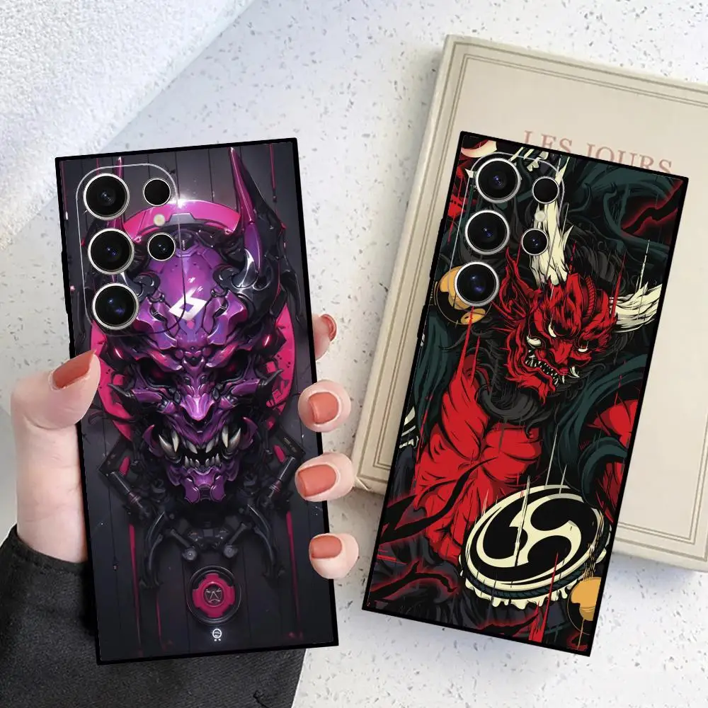 

Skull face Phone Case For Samsung Galaxy S24 S23 S22 S21 S20 Ultra FE Plus M55 M54 Black Case Cover