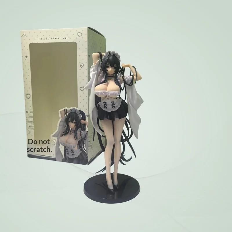 Anime Girl Figure Maid Outfit PVC Collectible Model Desktop Decor Gift for Anime Collectors Boxed