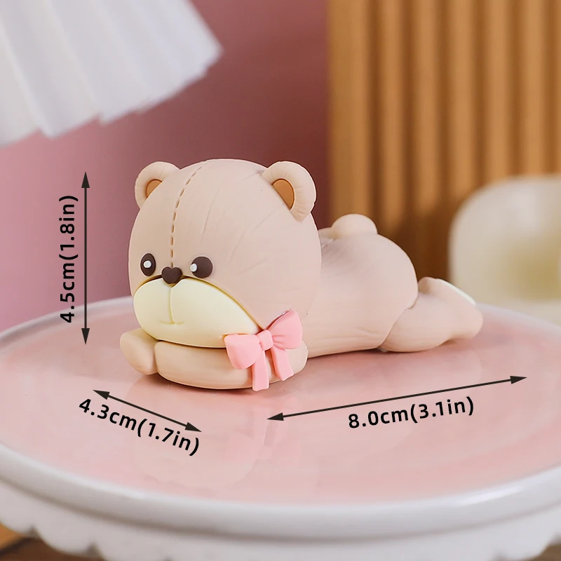 Rosa und blauer 3D-Bär-Kuchenaufsatz mit großem Regenbogen-Buchstaben für Babyparty, Bärendekorationen, Jungen und Mädchen, alles Gute zum Geburtstag, Partyzubehör – Detail 10