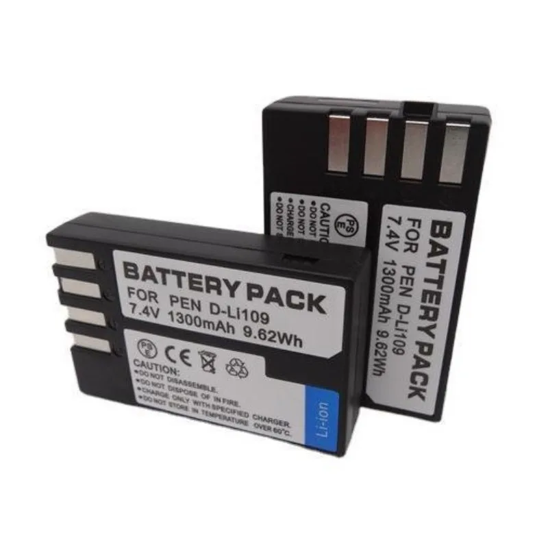 1300mAh D-Li109 D Li109 DLi109 Rechargeable Battery for Pentax KR KP K2 K30 K50 K70 K500 KS1 KS2 K-S1 K-S2 K-R K-P K-2 K-30 K-50