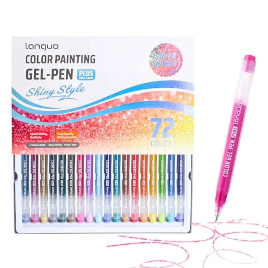 

Glitter Gel Pens for Adult Coloring Special Shining Multi Glitter Gel Pens Colored for Drawing Doodling Journaling and Creative