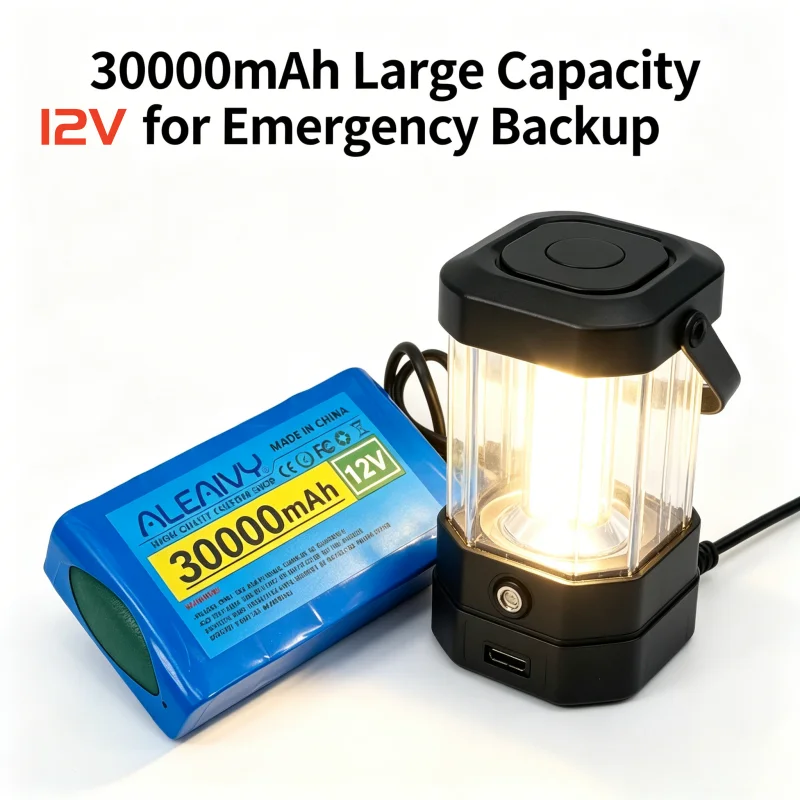 12V 20Ah Rechargeable Lithium Battery, High Capacity Power Source for CCTV Camera Security System,  Portable DC 12.6V Backup