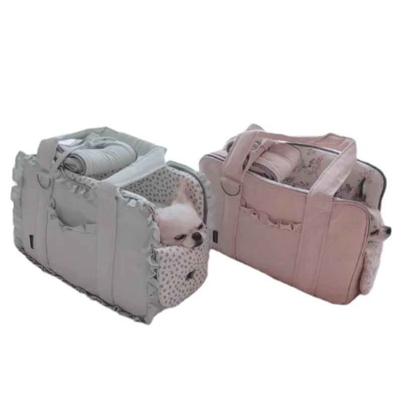 

Spot Korea Korean Version of The Pet Out Bag Carrying Bag Handbag Shoulder Sweet Simple Gray Pink Cat Backpack Carrier