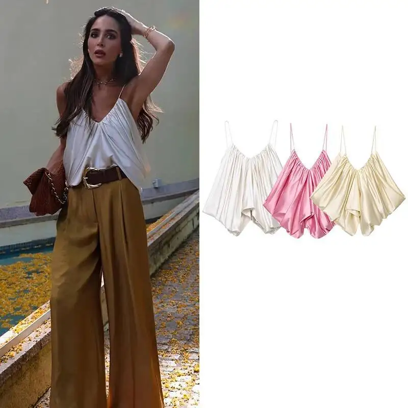 

Summer 2025 New Chic Relaxed Elegant Women's Travel Camis Fashion Street Joker Youth Comfortable Holiday Tops