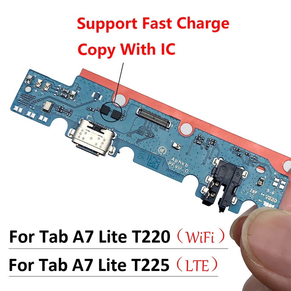 USB 충전기 도크 커넥터 충전 포트 마이크 플렉스 케이블, 삼성 탭 A7 라이트 T220 T225 SM-T225 SM-T220, 10 개