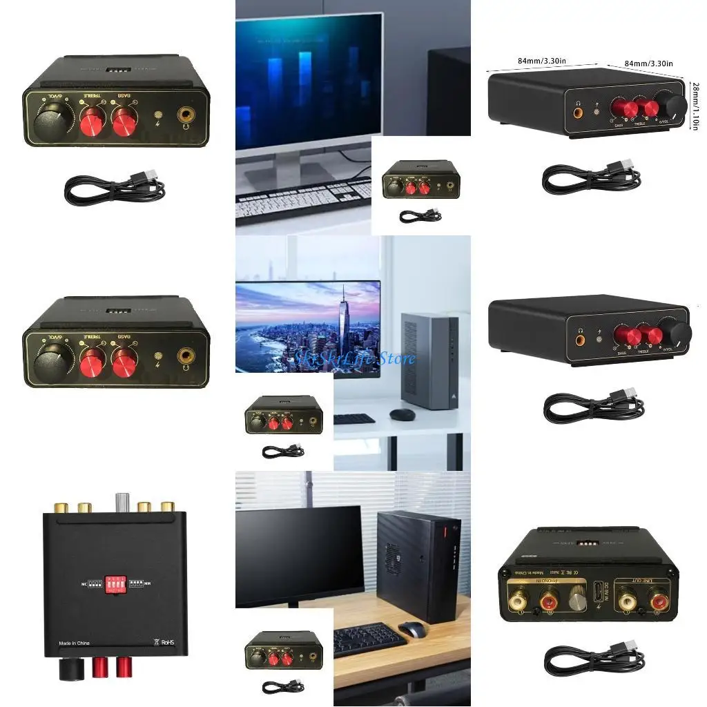 

E65E Phono Preamplifier Turntable Preamp for Home Record Player/Stereo Amplifier/Active Speaker with 3.5mm Headphone Output