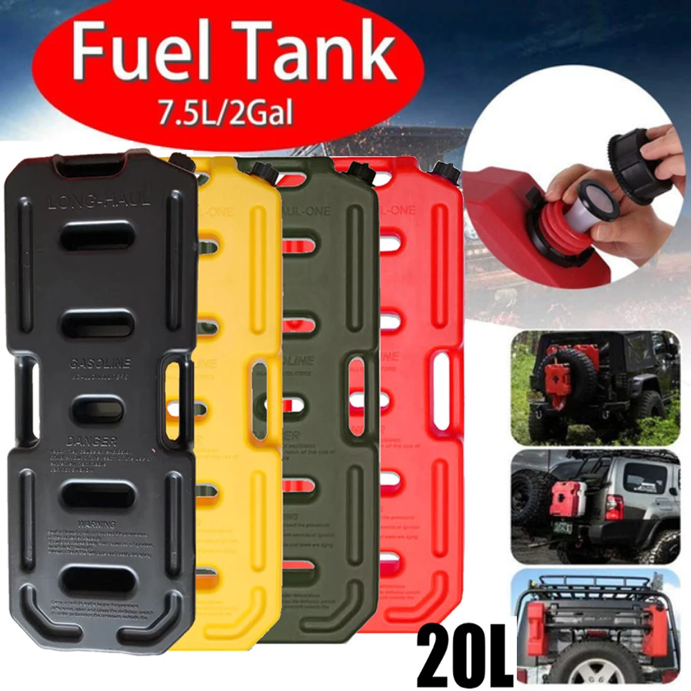 

20L Liter Jerrycan Practical Long-Haul Gasoline Diesel Fuel Tank Can Pack For Offroad SUV ATV Motorcycle Tricycle Fuel Container