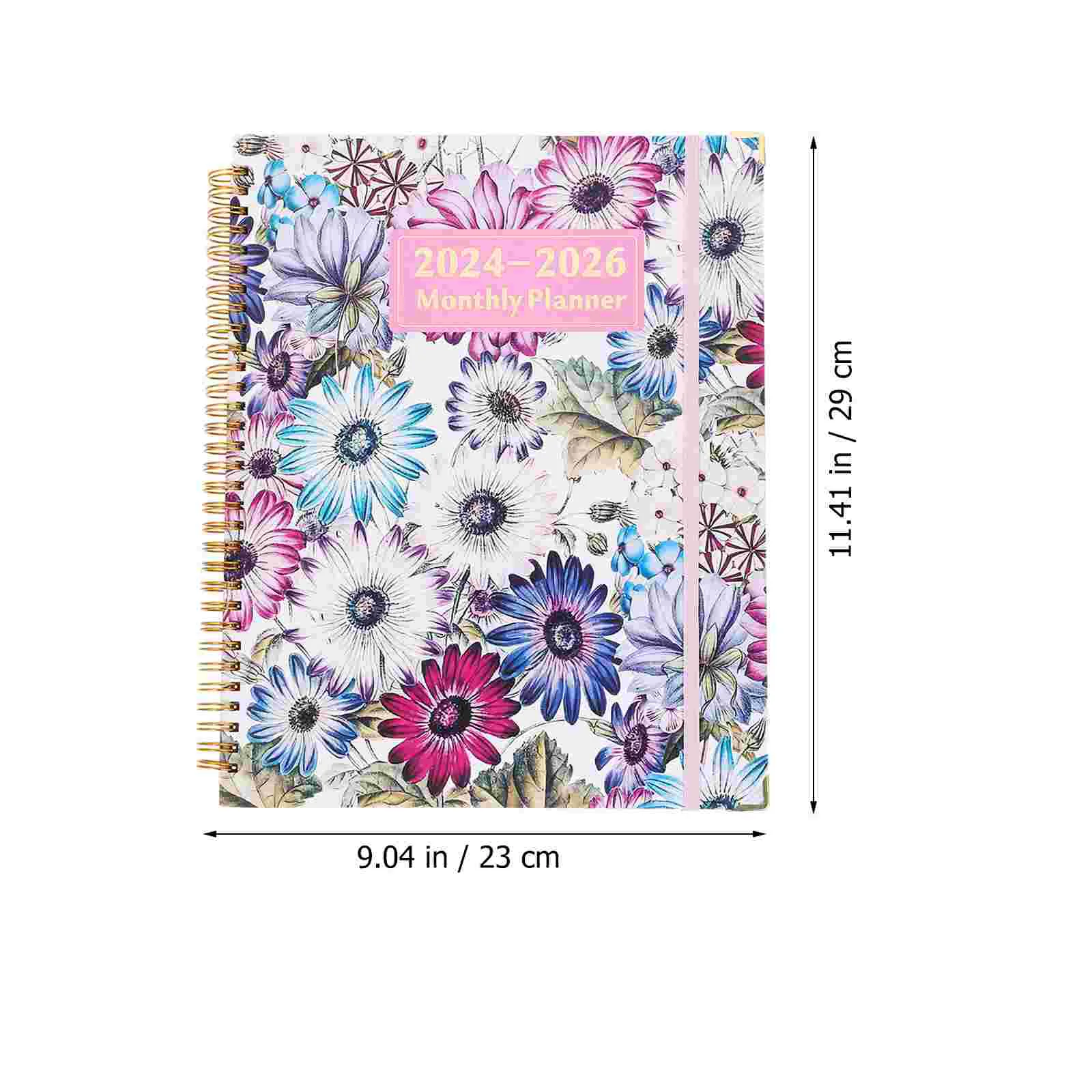 2024 Agenda Book 2024-2026 Planner Notebook for Daily Use Pads Journal Convenient Academic Portable Notepad