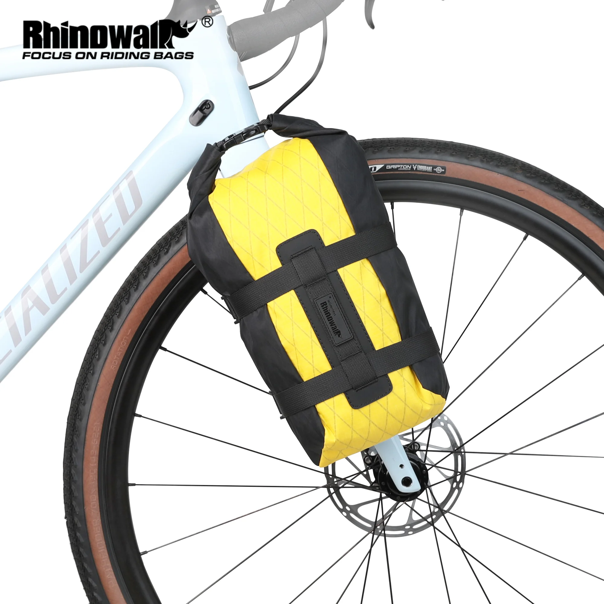 Rhinowalk Bike Front Fork Bag 6.5L Waterproof Bikepacking MTB Cycling Quick Release Front Pack Bag With Mount Rack 1 or 2 Units