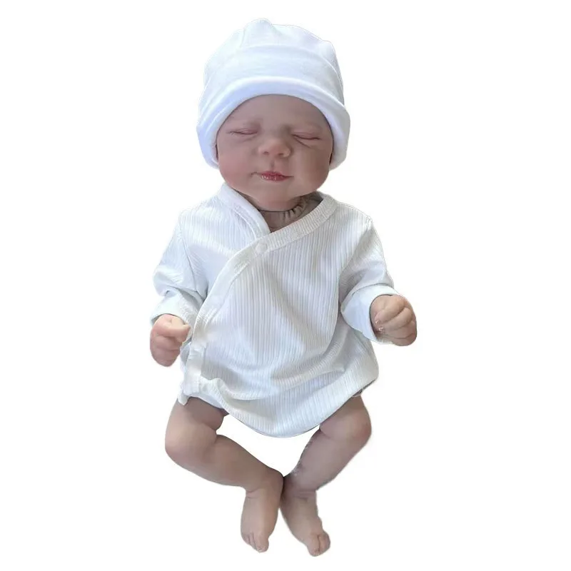 Bambole per bambini rinate con capelli dipinti da 48 cm Pascale con ciglia radicate Giocattolo in cotone sicuro per ragazze
