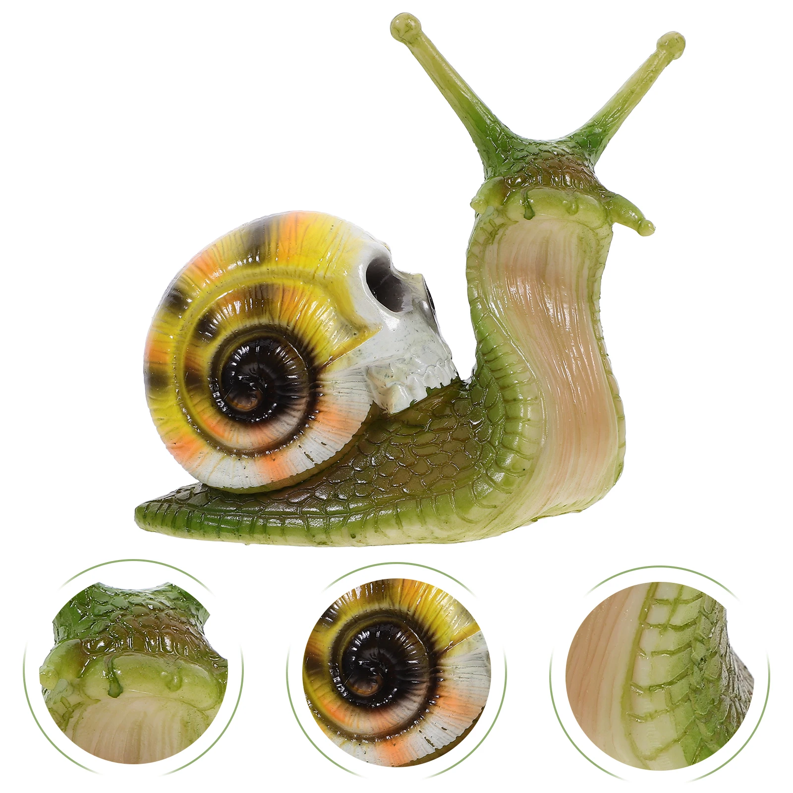 

Adorable Resin Statue Garden Ornament Miniature Courtyard Decoration Cute Snail For Lawn Balcony Car Decor Small Animal