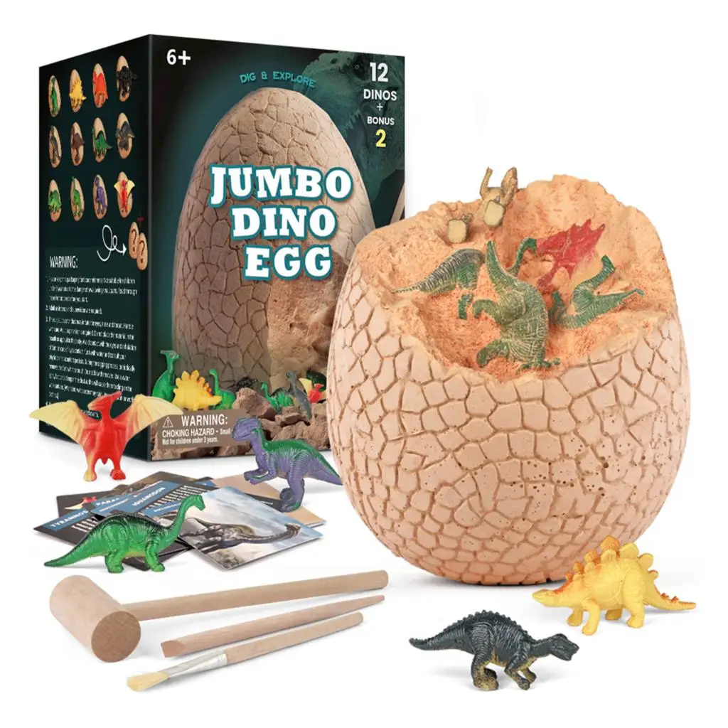 

Dinosaur Egg Toys in OneGiant Filled Eggs with 14Dinosaur 3Digging Tools in Giant Filled Egg STEM Archaeology Paleontology Gift