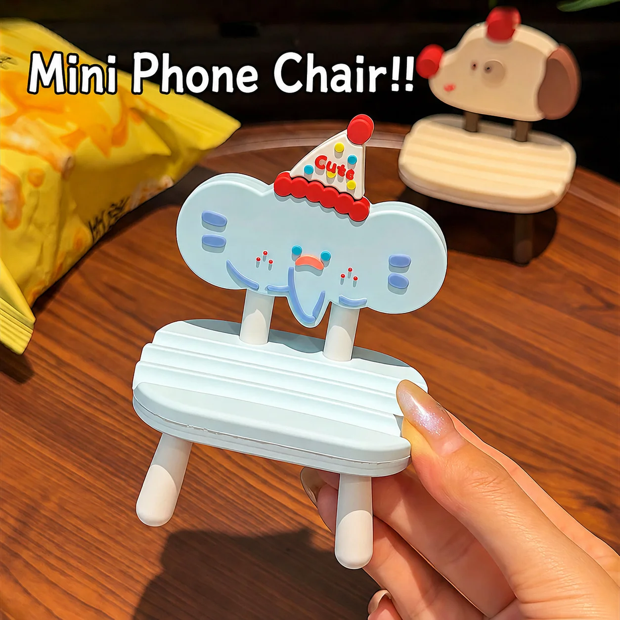 Cartoon Phone Holder Portable Tablet Holder Chair Shaped Phone Stand Cute Desktop Device Holder For Home Desk Daily Use