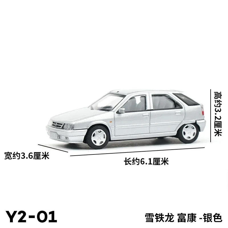 Diecast Original 1:64 Scale Fukang Y2-01 Simulation Alloy Car Model Static Display Collectible Gift Toy Souvenir Decration