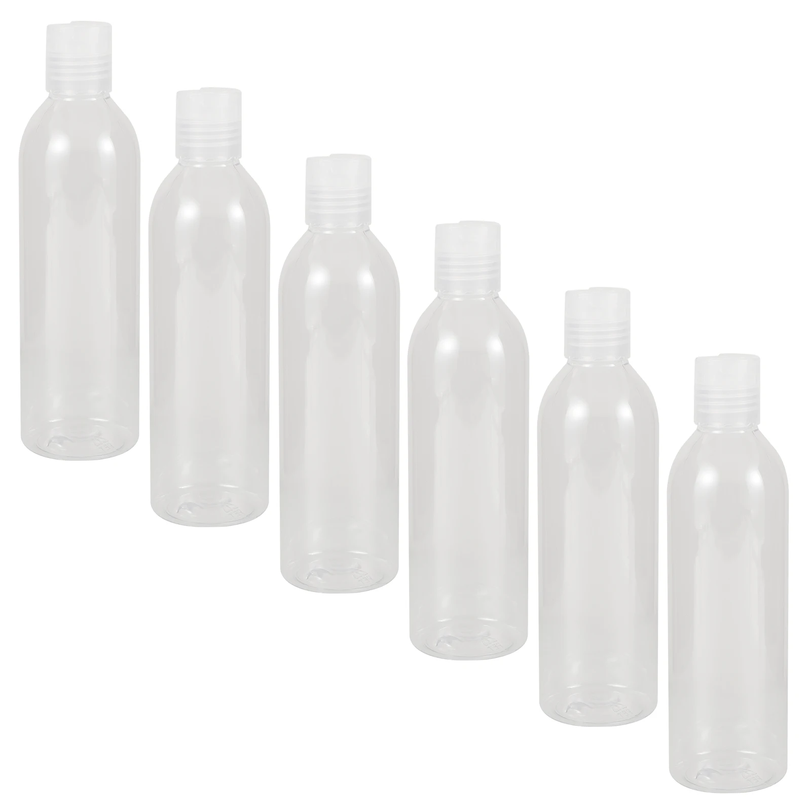6pcs 250Ml Portable Travel Bottles Refillable Empty Containers For Shampoo Lotion Liquid Mini Pump Dispenser