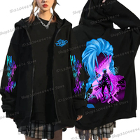 Popular Monkey Games Jinx Arcane Unisex Hoodie Funny Comic Cosplay Graphic Long Sleeve Sportswear Arcane League Jinx Anime Coats