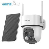 Wansview 2K 3MP Solar Security Camera Wireless Outdoor Dual Lens Solar IP Camera PIR Human Detection Night Vision Battery Camera