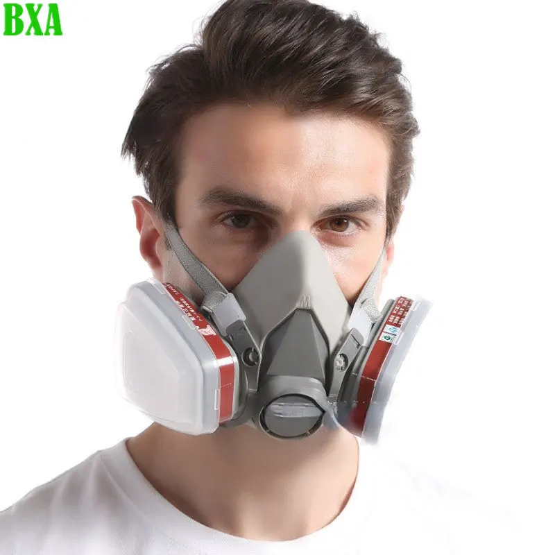 Filtr toksycznej pary BXA Respirator przemysłowy wielokrotnego użytku 6200 maska gazowa do malowania przeciw rozpylaniu opary organiczne chemicznych