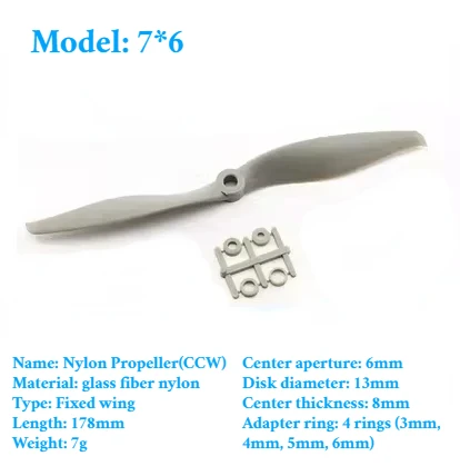 2PCS Gemfan Apc Nylon Propeller 5x5/6x4/7x5/8x4/8x6/9x6/10x5/10x7/11x5,5/12x6/13x6,5/14x7/16x8/17x10 Requisiten Für RC Modell Flugzeug