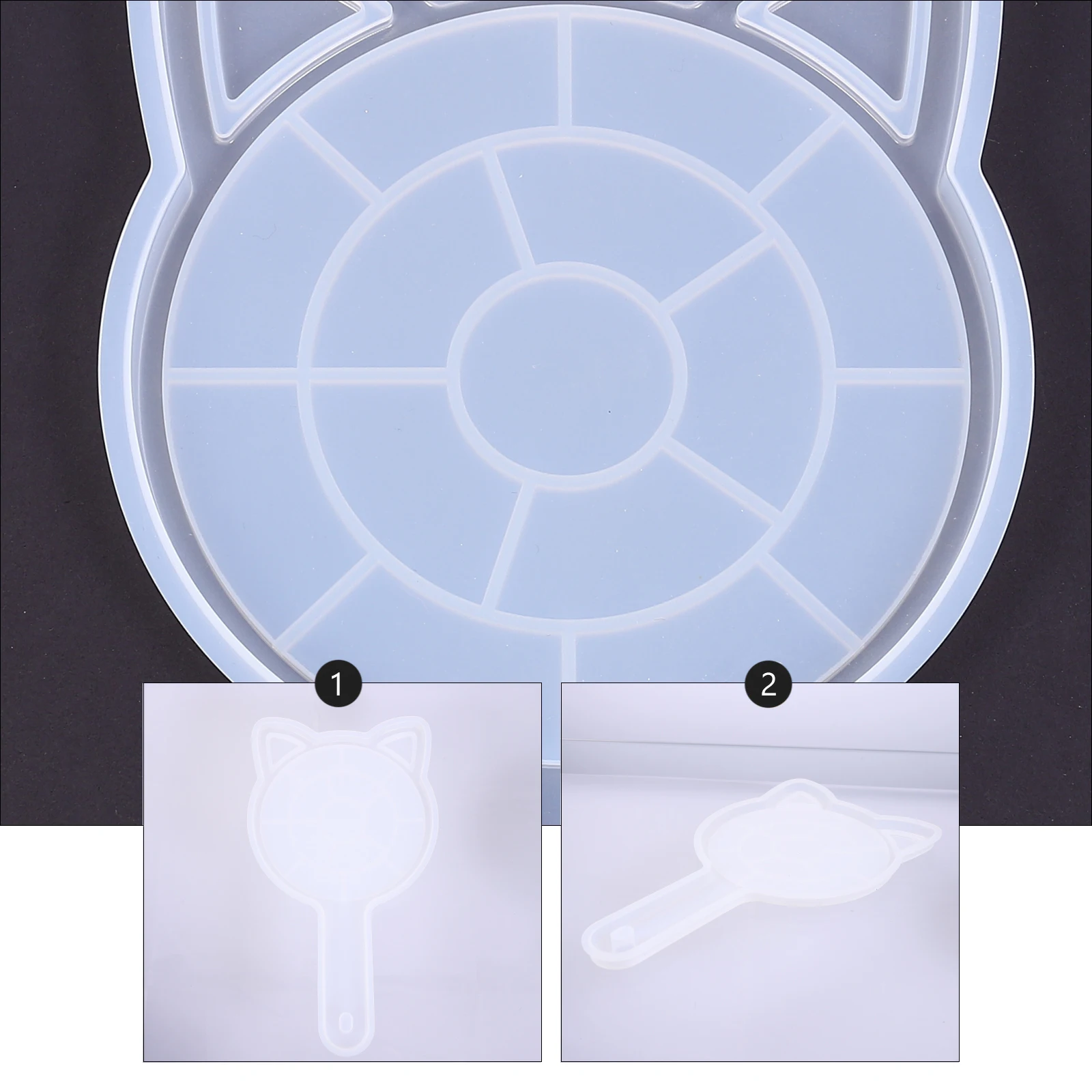 

Silicone for up Mirror DIY Manual Creative Diy Manual Crystal Epoxy Mold Simple Mold Easy to Clean High Quality