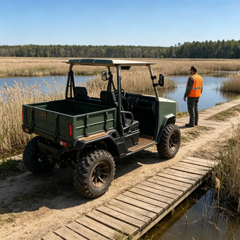 B2B Supply 72V Lithium Battery Electric UTV Durable Offroad Utility Vehicle For Smart Green City Maintenance Fleet
