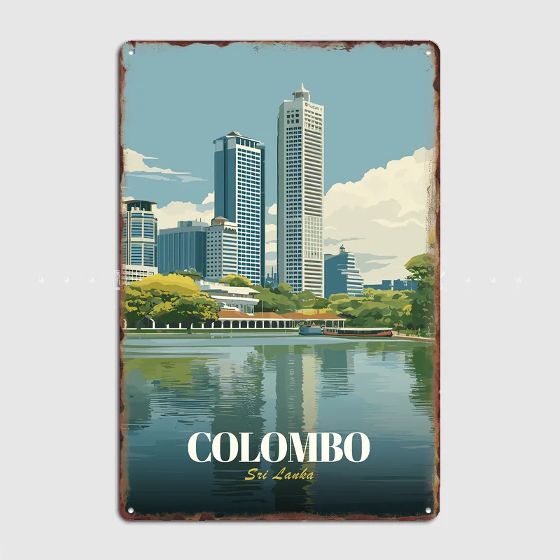 Colombo, Sri Lanka Poster Metal Sign Room Decor Life Wall Custom Bedroom Indoor Home Wall Decor Posters Room Decoration