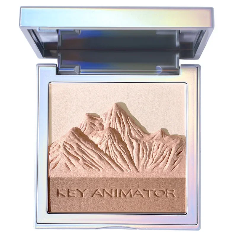 KEY ANIMATOR Highlighter Powder Palette Blusher Face Contour Illuminator Makeup Long-Lasting Glow Cosmetics Original Beauty