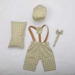 Vêtements de photographie pour nouveau-né, vêtements de bébé pleine lune, oreiller de studio de photographie, ensemble de quatre pièces pour garçons et filles