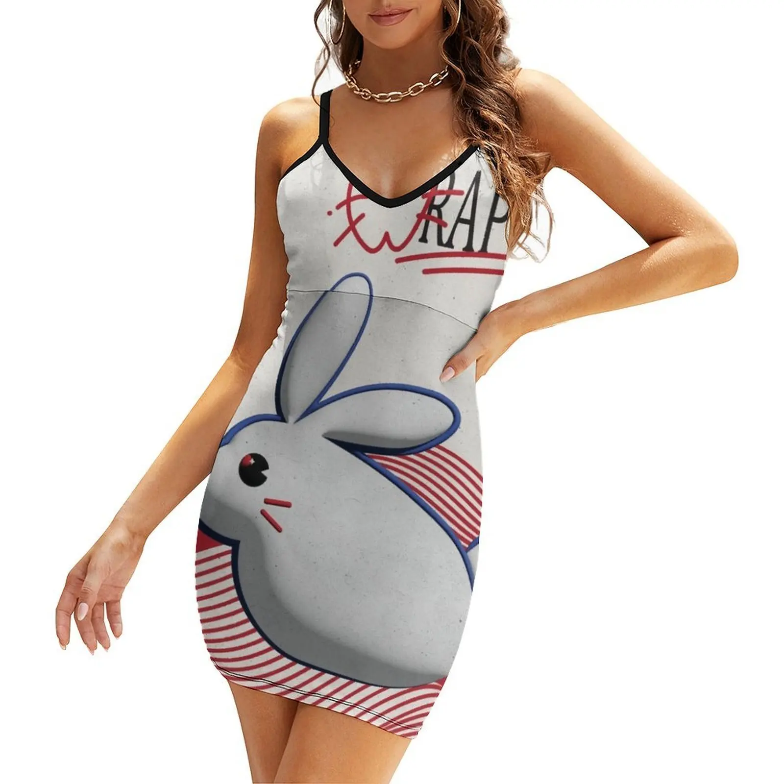 

WHITE RABBIT CANDY Sling Dress african dresses for woman luxury woman evening dress luxury dresses women's dresses luxury