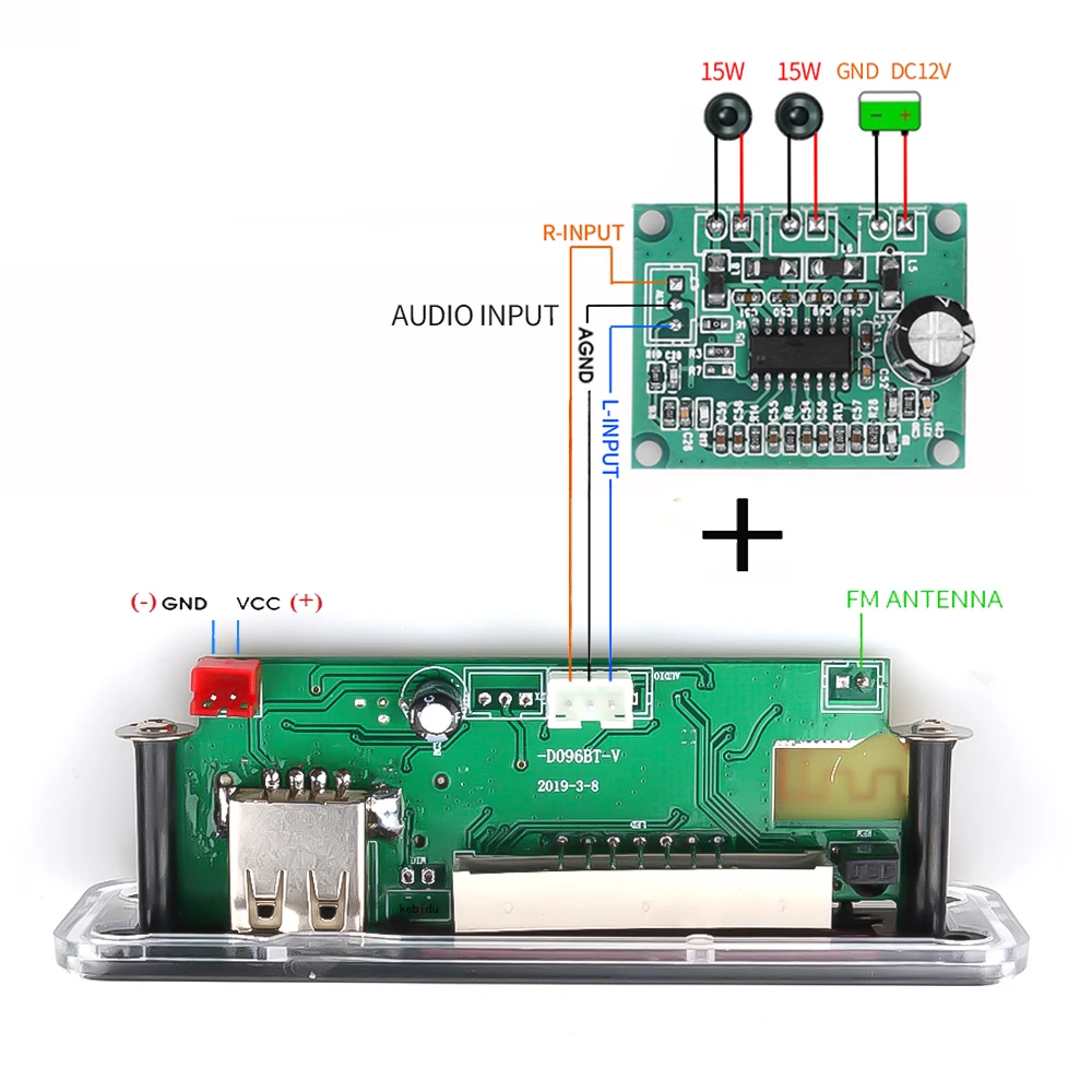 5V~12V SD Card MP3 Decoder Board Music Playing By Bluetooth USB AUX 3.5MM Car MP3 Player Module FM Radio Audio Adapter Receiver