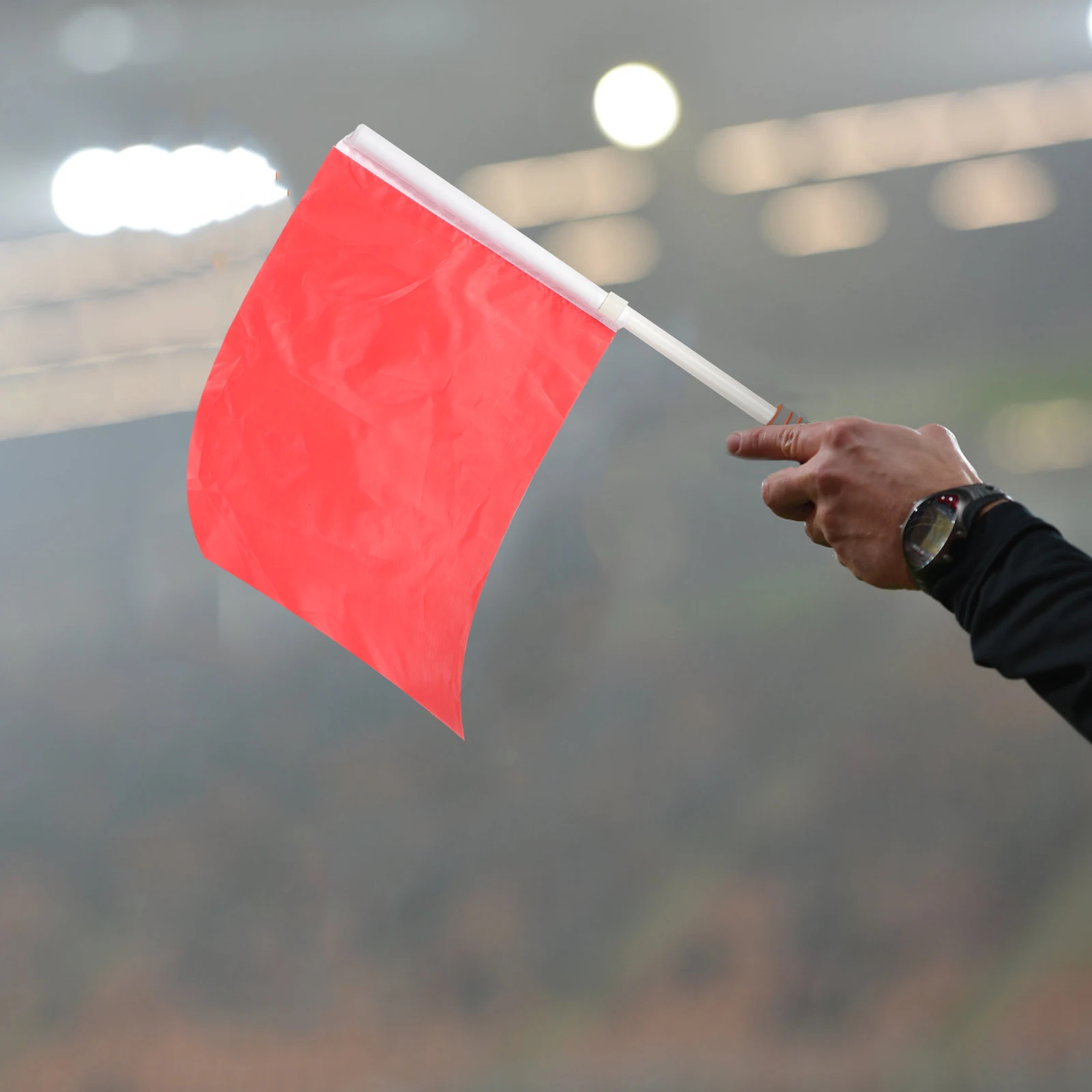 

2 Pcs Referee Flag Hand Signal Football Flags for Referees Linesman Penalty Soccer Sponge Sports