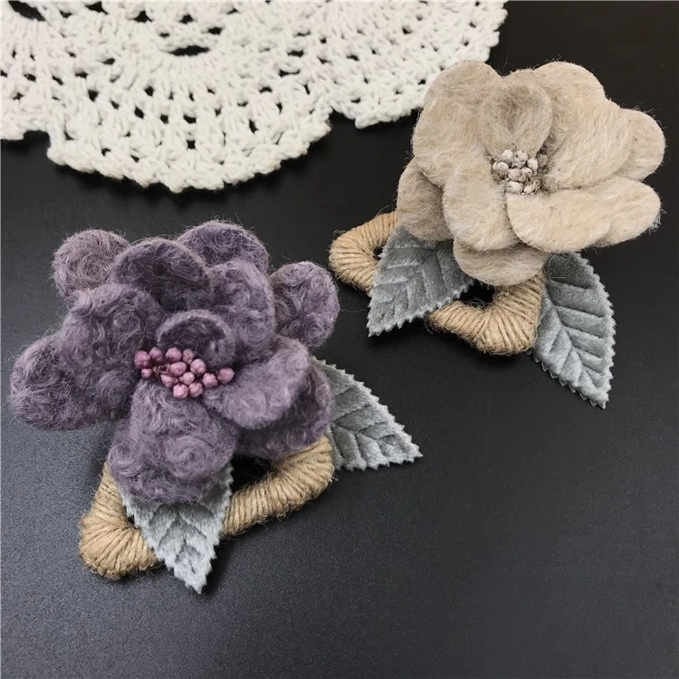 New Korean Original Flower Brooch Woolen Fashionable Sweater Coat Collar Needle Women's Jewelry Accessories Pin