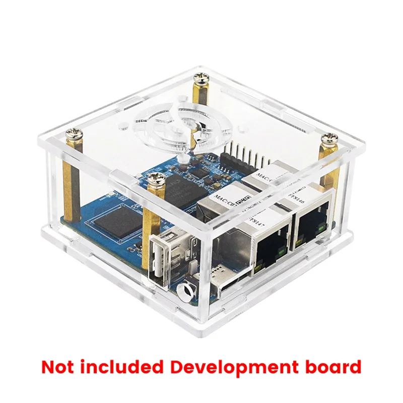 Для Orange Pi R1 Plus LTS чехол акриловый корпус без охлаждающего вентилятора для защитной платы разработки Orange Pi