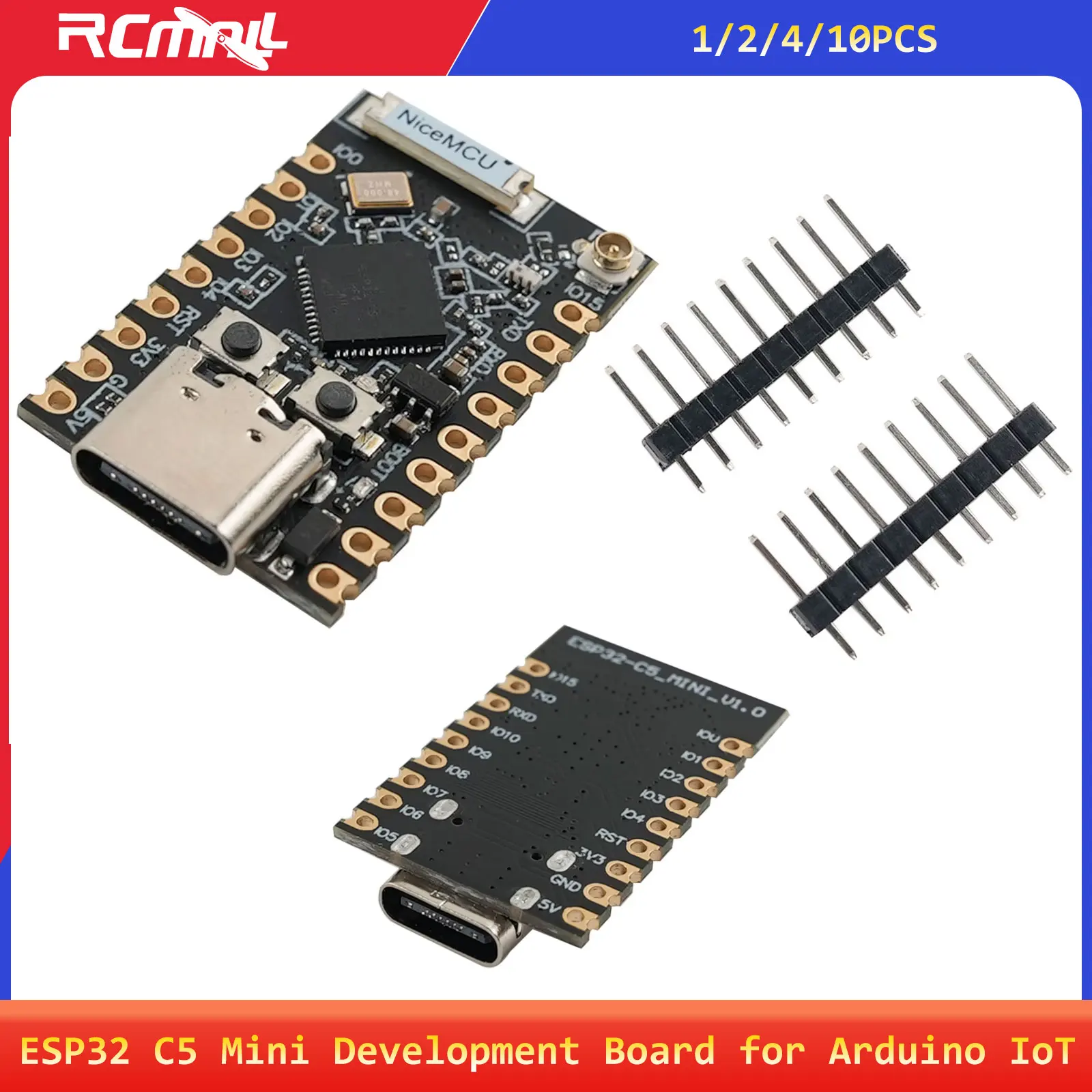 1/2/4/10PCS ESP 32 C5 Mini Development Board ESP32C5 Core Board C5HF4 32-bit WiFi 6 BLE 5.3 Zigbee3.0 Thread1.4 IoT for Arduino