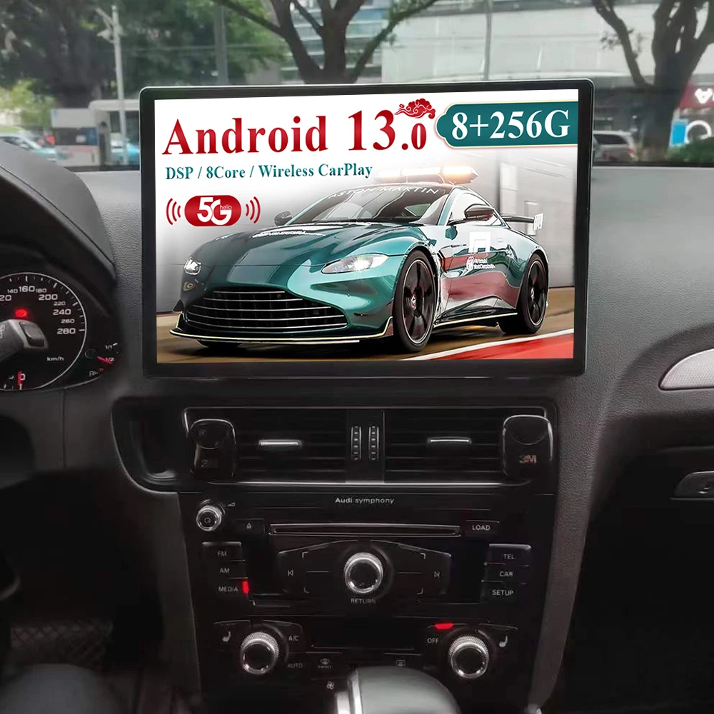 

13.3 inch Android 13.0 Stereo For Audi Q5 2010 to 2018 screen GPS Navigation Car Multimedia Video Player Radio auto Carplay unit