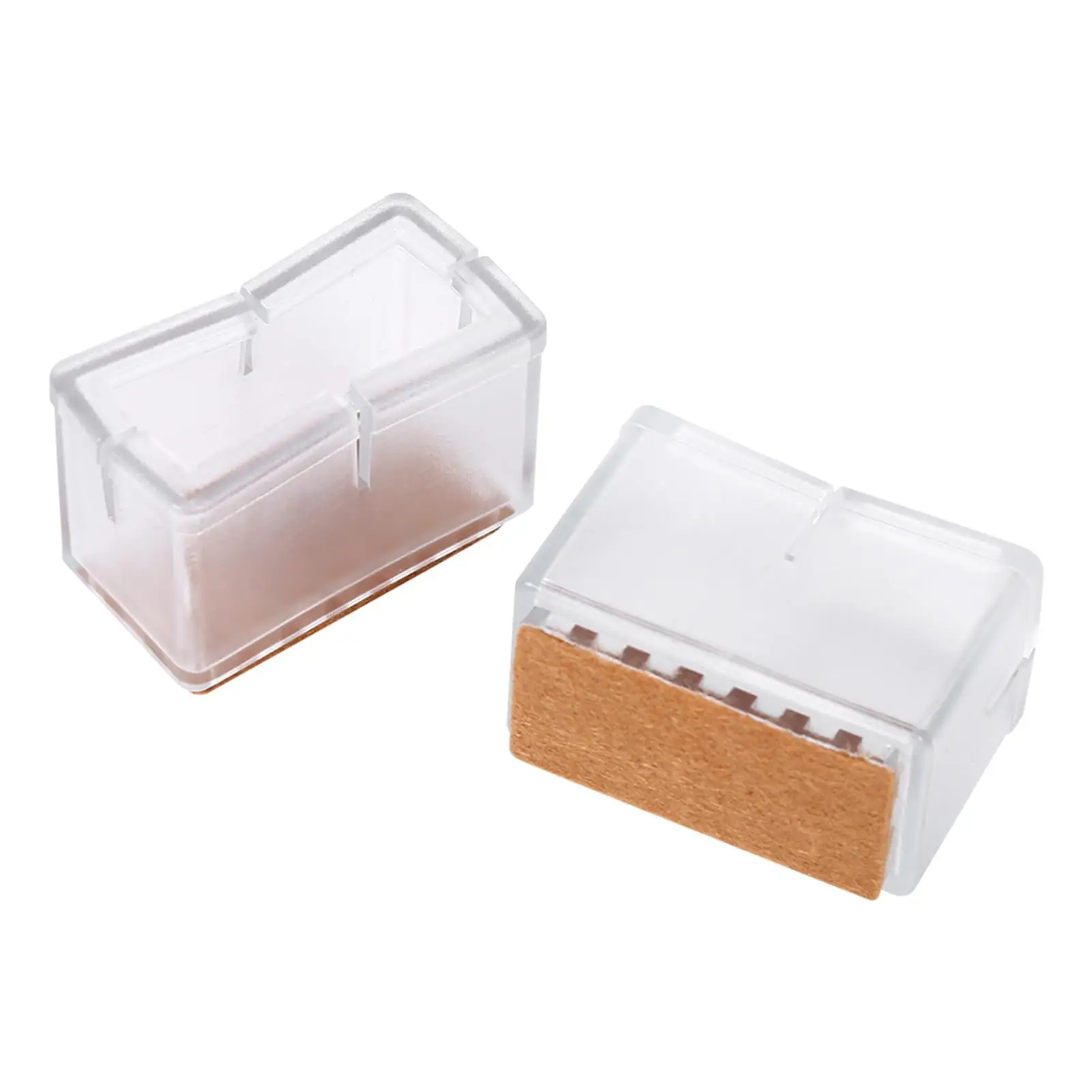 Tapas de silicona para patas de silla, protectores de suelo para muebles, opciones transparentes/marrones, 8 piezas