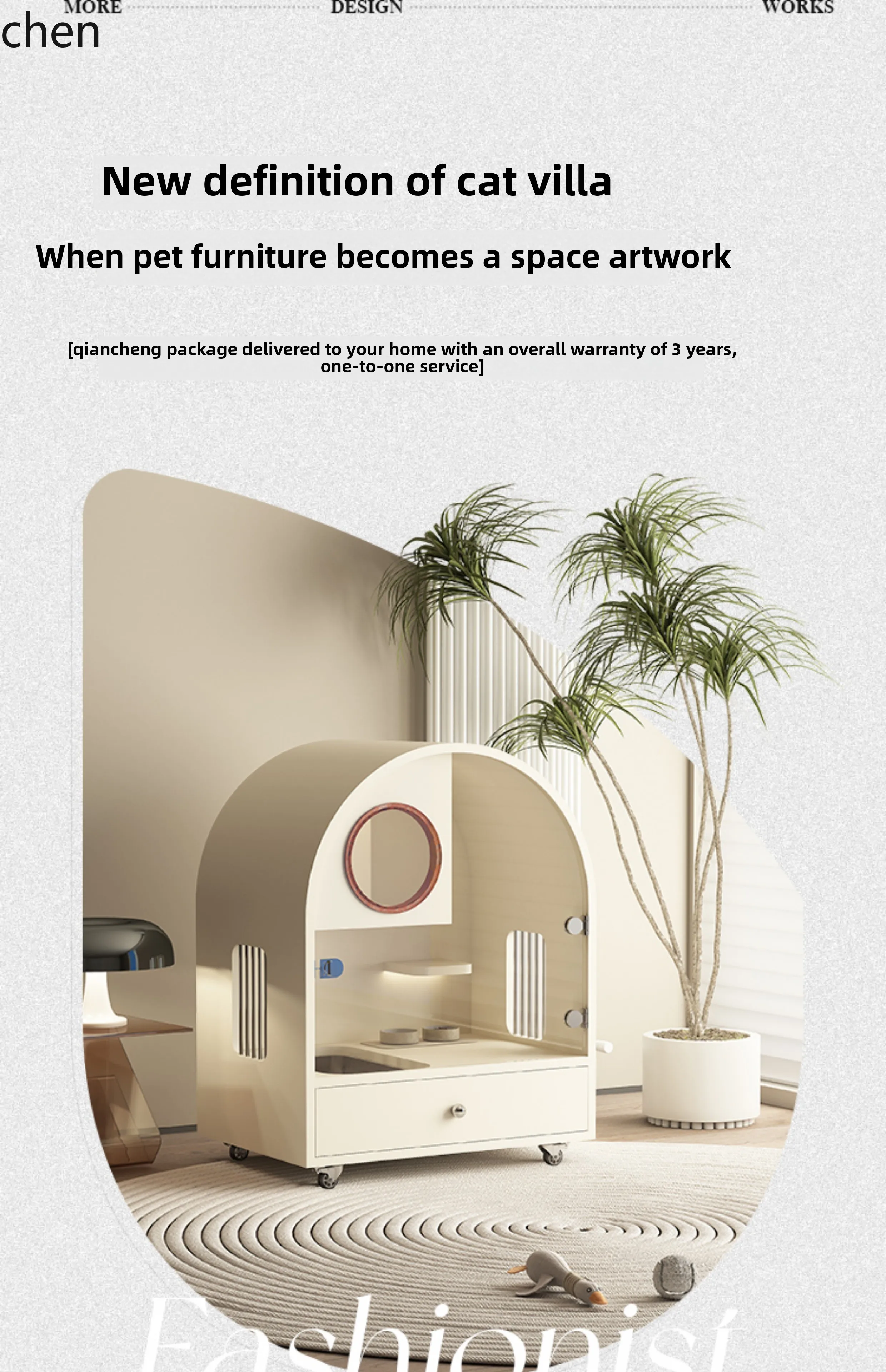 LXC armadietto per gatti termostatico per villa per gatti con WC integrato sistema di aria fresca gabbia per uso domestico nido per gatti