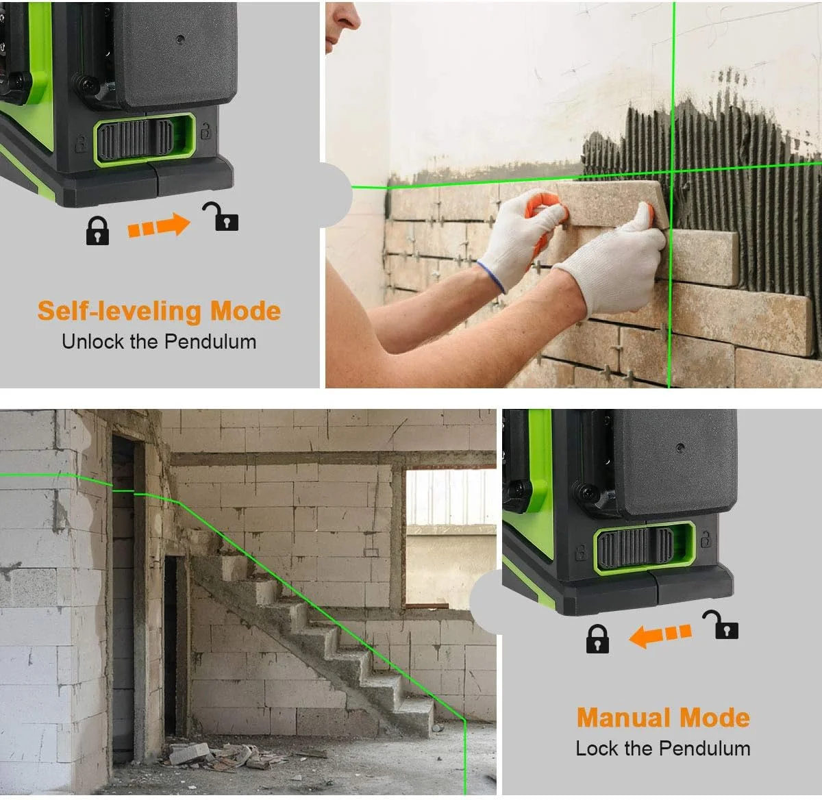 Imagem -03 - Nível Laser Auto-nivelante de Feixe Verde 3x360 ° Linha Cruzada Base Pivotante Magnética Ferramenta de Alinhamento 12 Linhas Huepar3d