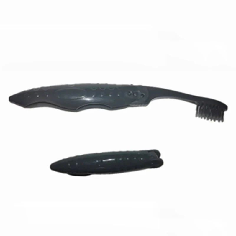 Hot Manual Folding Travel Toothbrush, Full-head, Medium Bristles, Microfiber, Unscented, Portable And Easy To Clean