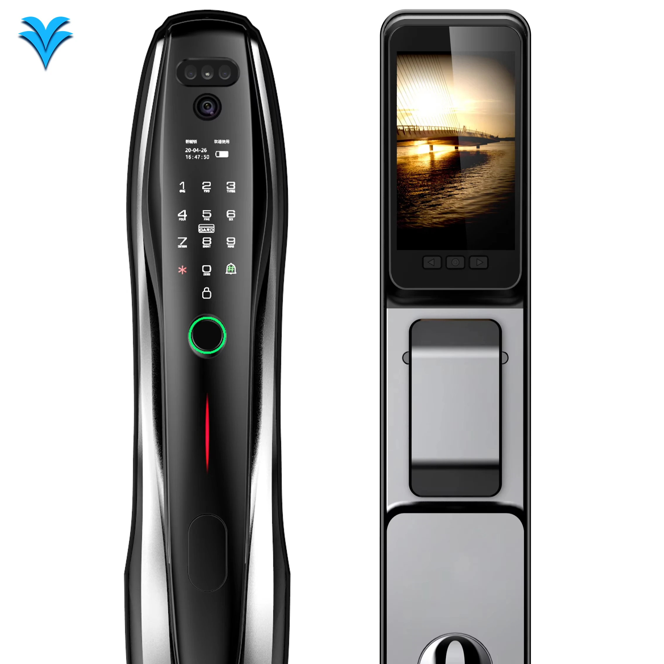 

Smart Lock WIFI Tuya Ttlock APP Control Fingerprint Electronic Digital Touch Screen Keypad Code Key Smart Door Lock