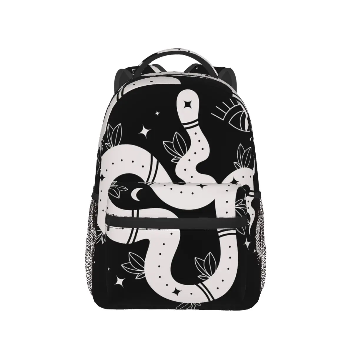 

Gray Giant Snake Entangled And Moon Tones Backpack Hot Sale Daypack Large Capacity Children BookBag School Bag Shoulder Bags
