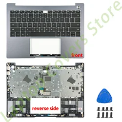 Neue Tastatur mit Handballen auflage für Mat ebook 14 KLVD-WFH9 KLVF-16 2021 obere Abdeckung silber/grau ersetzen