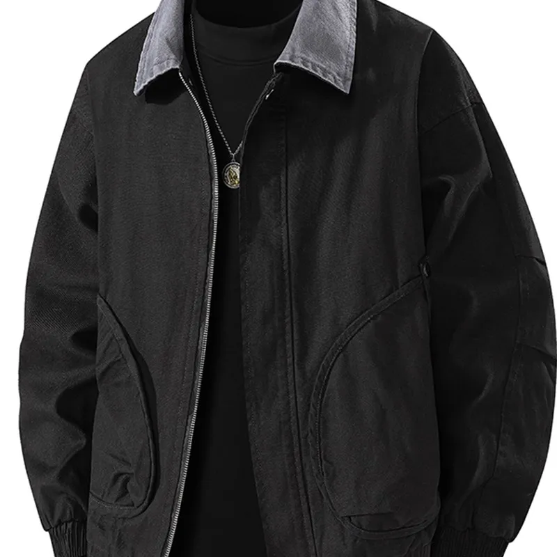 

Свободная хлопковая рабочая одежда больших размеров для мужчин, повседневная универсальная верхняя одежда Detroit Sle, дышащее длинное пальто све