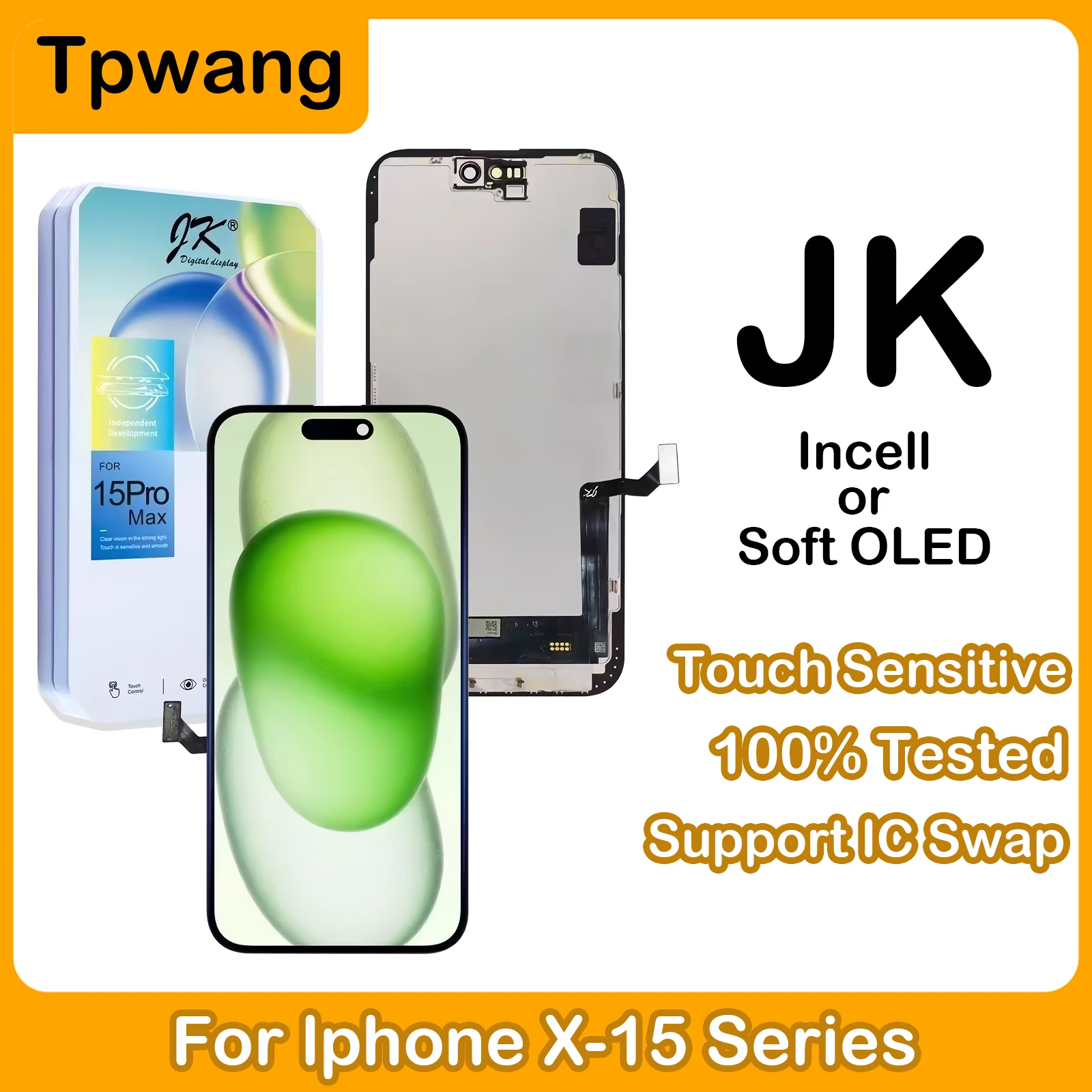 JK LCD Display Screen Digitizer дисплей For iPhone X XSMAX 11 Pro 12 Pro Incell OLED LCD Pantalla Display For iphone 13 14 15