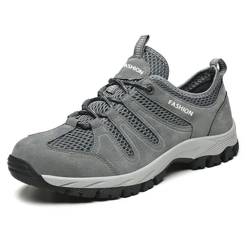 

Breathable Mesh Climbing Shoes Men's Low Top Outdoor Sports Shoes Water-Resistant Casual Style Student Footwear Trendy Design